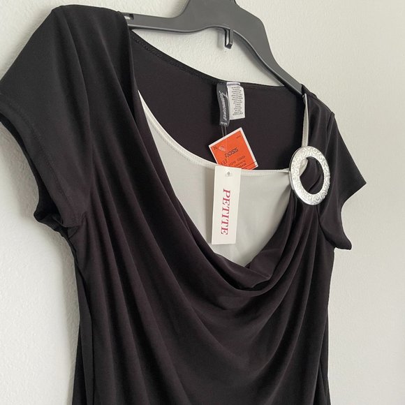 NWT Jason Maxwell Black & White Classic Blouse - Picture 9 of 9